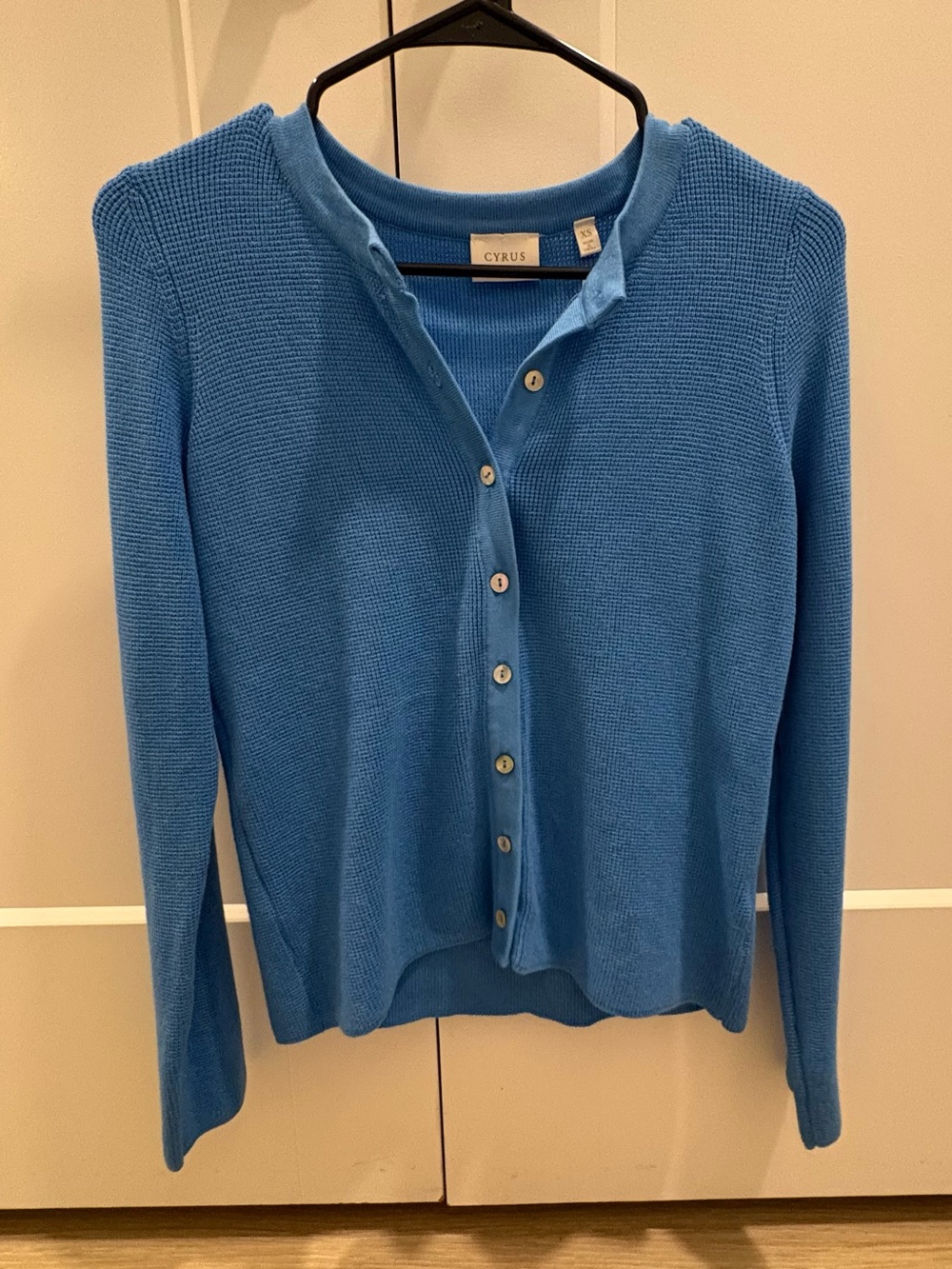 Cyrus Women's Bright Blue Button-Up Knit Cardigan